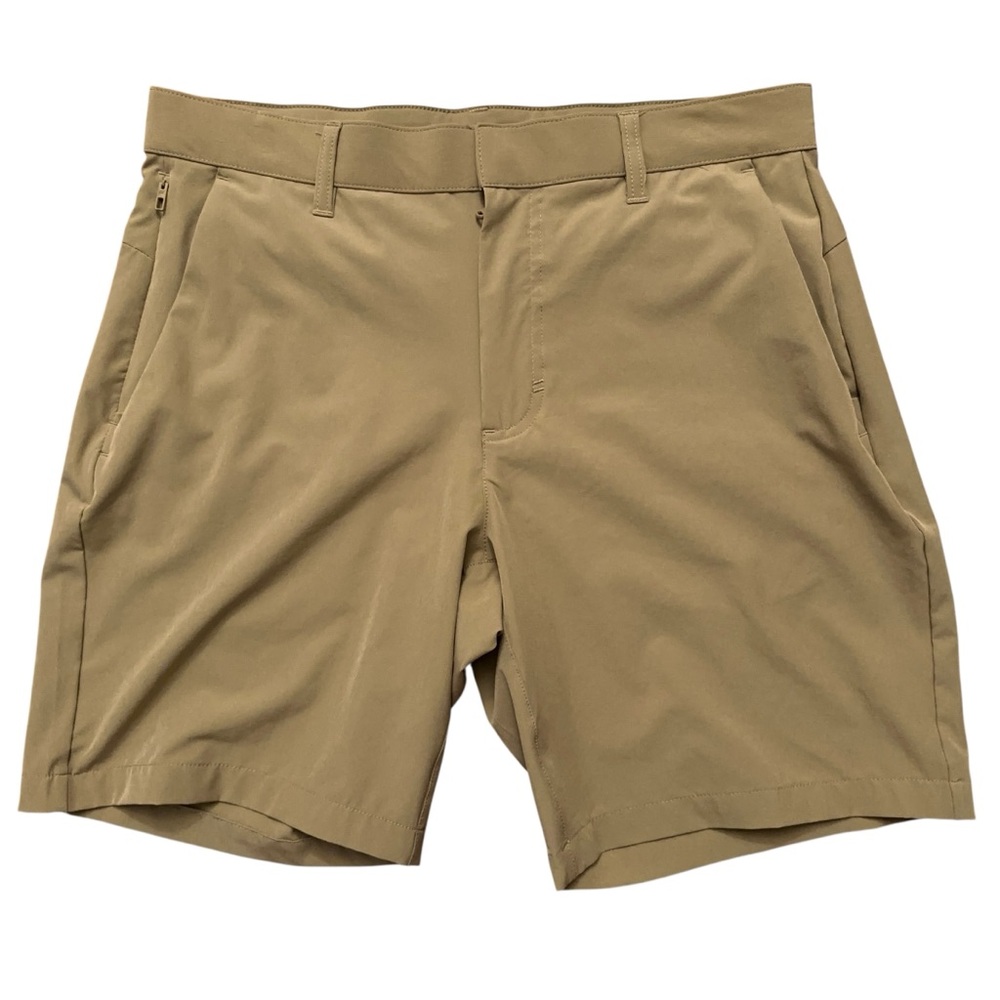 Fabletics The Only Shorts Mens Size 32 Performance Stretch Beige